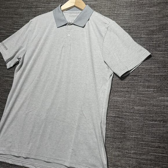 Bonobos Golf Polo Shirt Men's M Gray Striped Stretch Skim Fit GKT10928S - Picture 6 of 15